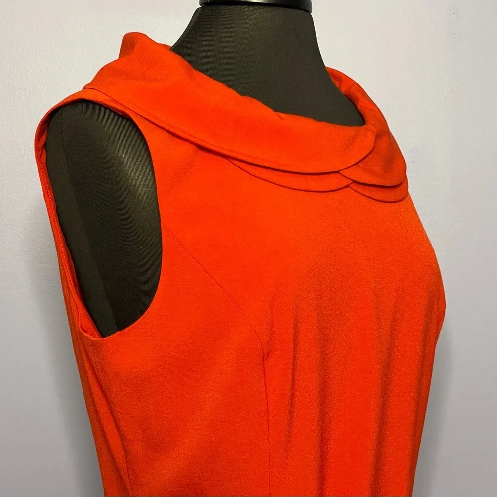 Ellen Tracy Red Sleeveless w/ Belt Women’s Dress Size 14 - Picture 7 of 11